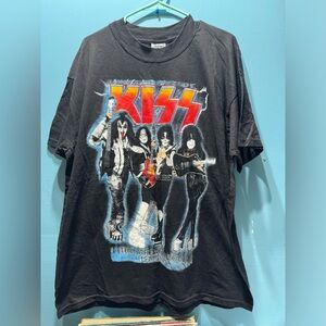 Vintage KISS The Farewell Tour 1973 to 2000 I Was There Black Band Tee Shirt XL